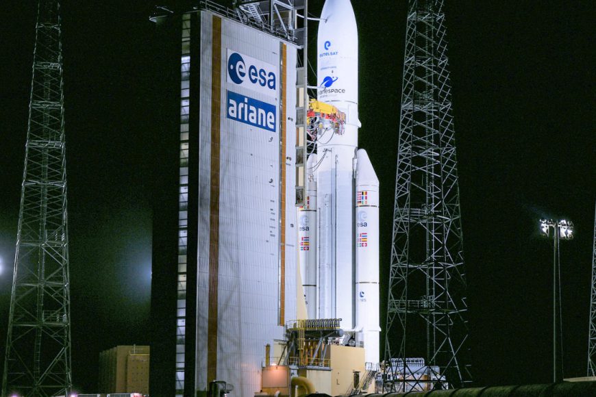 Eutelsat Ariane 5 Rocket with KONNECT VHTS Satellite