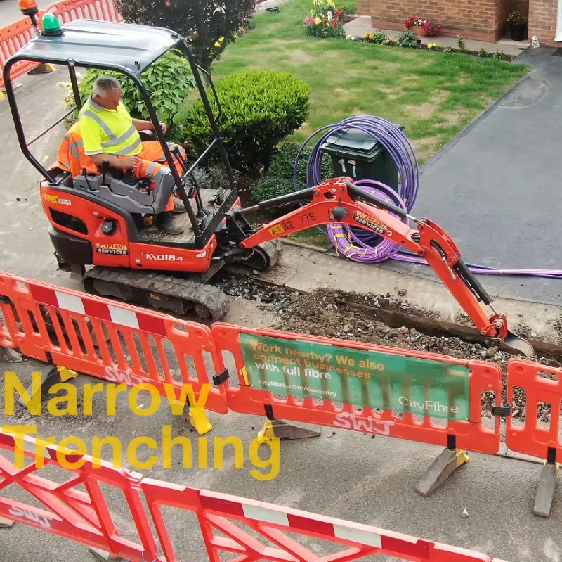 cityfibre narrow trenching ftth dig