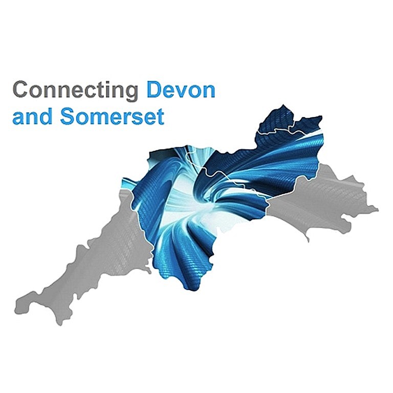 connecting devon and somerset uk logo map 2016