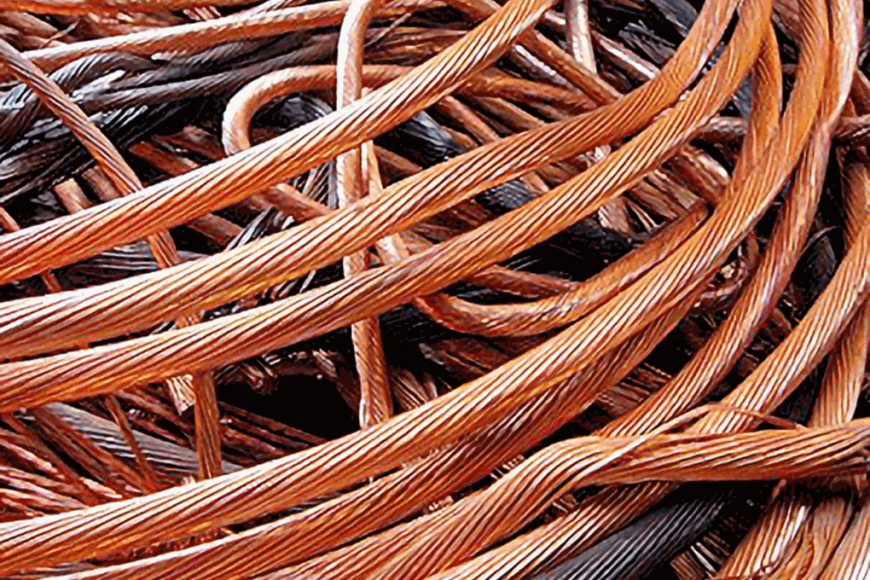 copper cable pile